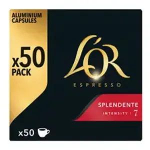 Comparateur de prix : Pack de 50 Capsules café L'Or Espresso Splendente 260 g