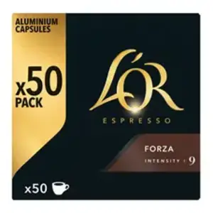 Comparateur de prix : Pack de 50 Capsules café L'Or Espresso Forza 260 g