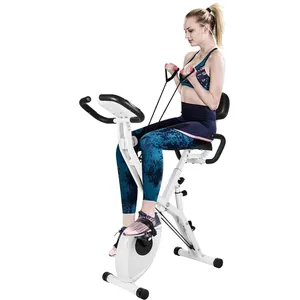 3 en 1 Vélo d'appartement Pliable - 8 Niveaux de Résistance Magnétique...