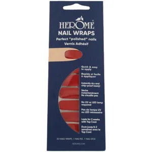 Hérôme - Nail Wraps Vernis À Ongles Adhésif Ruby Red pas cher