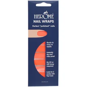 Hérôme - Nail Wraps Vernis À Ongles Adhésif Neon Tangerine pas cher