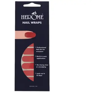 Herome Cosmetics - Nail Wraps Vernis à ongles 1 pieces Rouge foncé uni... pas cher