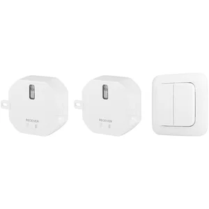 Smartwares Kit d'interrupteurs muraux sans fil 2 récepteurs 1000 W + double inter pas cher
