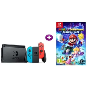 Nintendo SWITCH NEON + MARIO ET THE LAPINS CRETINS SPARKS OF HOPE pas cher