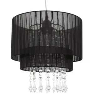 RANEX Lustre - suspension Lustre Amy E27 60W noir et transparent