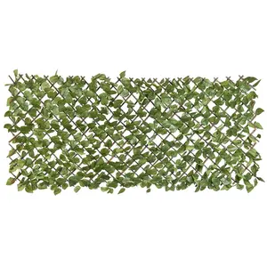 Comparateur de prix : NATAGUETOU Nature Treillis de jardin avec feuilles vertes de laurier 90x180 cm TU