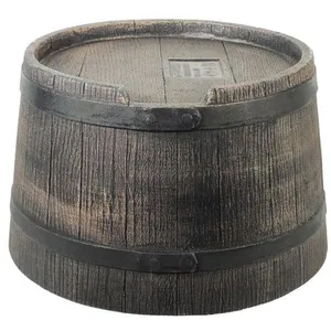 Comparateur de prix : Support de baril d'eau de pluie aspect de bois 45x28,5cm Marron Nature