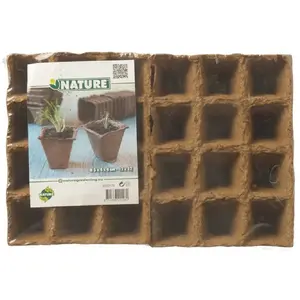 Nature Pots de Tourbe pour Plantes légumes Fleurs 4 x 4 x 5 cm 144 piècesVendu parcdiscount