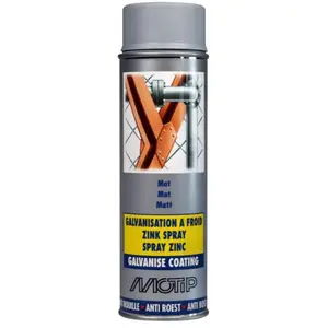 Motip Bombe de galvanisation à froid gris mat 92% 500ml - OD pas cher