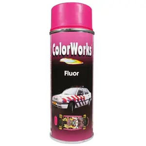 MOTIP Peinture aérosol - Colorworks - Rose - Fluorescente - 400 ml - Rendement 10 m²/l