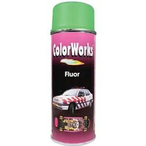 MOTIP Colorworks - Peinture fluorescente aérosol 400ml fluo vert - Vert