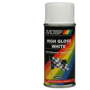 Bombe De Peinture Blanc Brillant Motip M00107 150 Ml