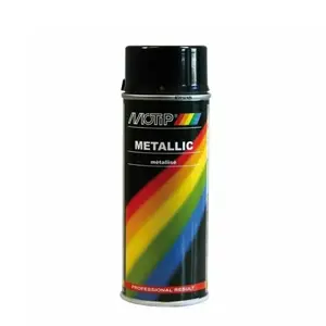 Bombe de peinture motip pro metal noir aerosol 400ml (04049)