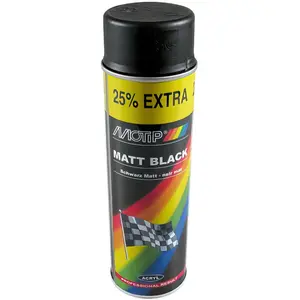 Bombe de peinture Motip Noir mat 500ml M04006 auto pour moto scooter