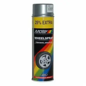 Bombe de peinture pour jantes argent Motip 500ml (Aérosol)