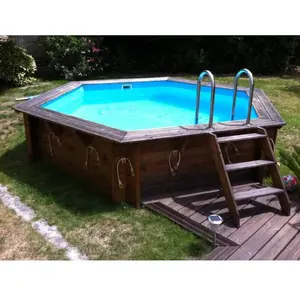Comparateur de prix : Ubbink Piscine bois Sunwater 4,10 x 1,20 m liner bleu - Ubbink