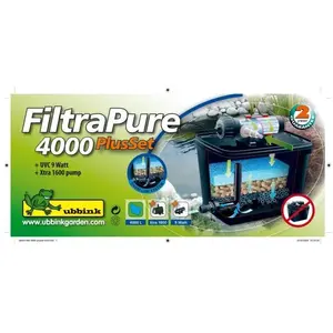 Comparateur de prix : Ubbink Ensemble de filtre de bassin FiltraPure 4000 Plus 26 L 1355971