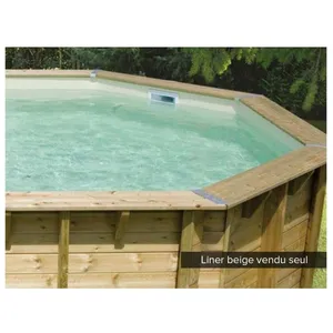 Comparateur de prix : Liner seul Beige pour piscine bois Azura 7,50 x 4,00 x 1,30 m - Ubbink
