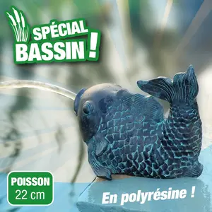 LuxeLivin' Ubbink - Gargouille de jardin petit poisson H22 cm