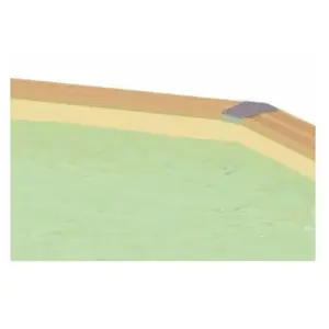 Liner piscine hors-sol Ubbink 400x640xH130cm 75/100ème coloris beige pas cher