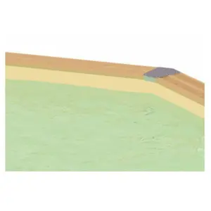 Liner piscine hors-sol Ubbink 400x670xH130cm 75/100ème coloris beige pas cher