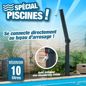 Comparateur de prix : Douche solaire UBBINK Solaris Xtra - Tube ABS 23L - À sceller au sol