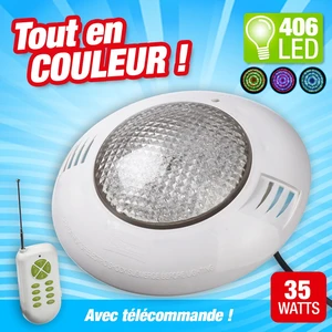 Comparateur de prix : UBBINK Spot piscine LED 406 RGB rouge/vert/bleu avec télécommande incluse
