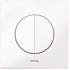 Wisa - Plaque de commande maro double touches, blanche pas cher