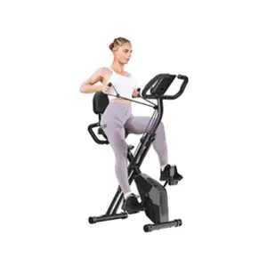 Vélo d'appartement pliant BIGZZIA, Roue d'inertie de 2,5 kg, 8 niveaux...