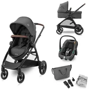 Comparateur de prix : MAXI-COSI Poussette 3 en 1 Zelia S trio iSize - 4 roues - Gris foncé