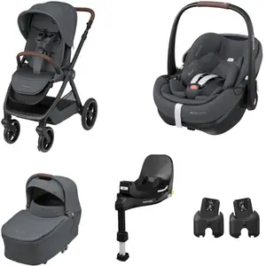 Pack Poussette Naissance Oxford+, Cosi Pebble 360 Pro 2, Embase Familyfix 360 Pro Twillic Graphite