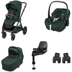 Pack Poussette Naissance Oxford+, Cosi Pebble 360 Pro 2, Embase Familyfix 360 Pro Twillic Green pas cher