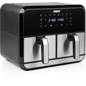 Princess Dual Heat Airfryer 8L XXL, Freidora de aire con Doble Elemento Calefactor para Cocción más Rápida y Resultados Crujientes, 15 en 1, Libre de BPA y PFAS, 2000 W, 182280