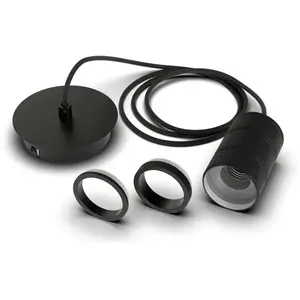 Calex Retro cordon de suspension noir 2 mètre E27 plastique