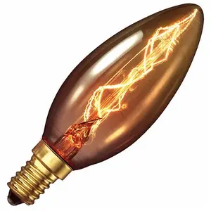 Ampoule Halogène Flamme Déco lisse Vintage 25W E14 170Lm pas cher
