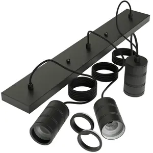 Comparateur de prix : Calex Retro suspension, angulaire, 3 lampes, noire