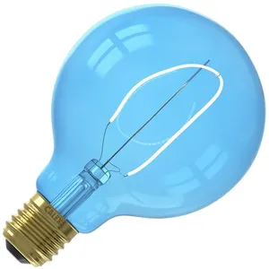 Calex Colors NORA | LED Ampoule Globe | E27 Dimmable | 4W 95mm Bleu pas cher