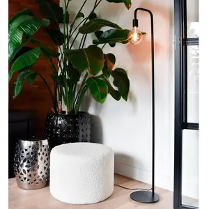Comparateur de prix : Lampadaire U-line métal noir E27 H.155cm Calex