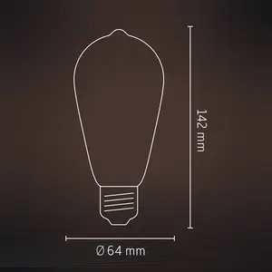 Calex | LED filament | Grote fitting E27 | ST64 Rustiek | Goud | 3.5W pas cher