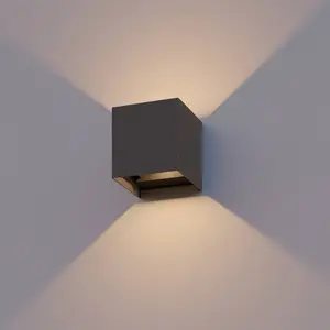Comparateur de prix : Calex applique d'extérieur LED Cube, Up&Down, hauteur 10cm, anthracite