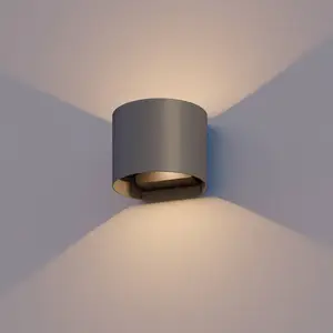 Comparateur de prix : Calex applique d'extérieur LED Oval, Up&Down, hauteur 10cm, anthracite