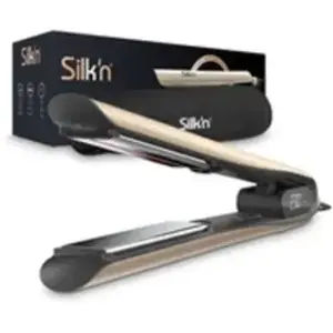 Comparateur de prix : Lisseur Cheveux - SILK'N - SilkyStraight - Plaques en titane - Technologie infrarouge - 12 températures