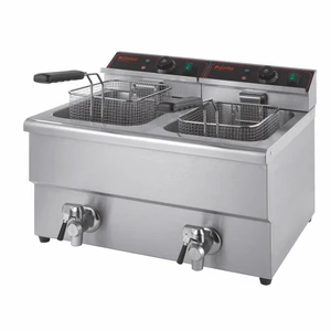 CaterChef Friteuse Professionnelle 2 x 8 Litres avec Robinet Vidange - PujadasVendu parcarrefour