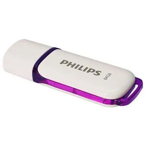Philips Cle USB 2.0 Philips FM64FD70B Snow edition 2.0 64Go Violet Blanc pas cher