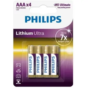 Philips Lithium Ultra FR03 Mignon AAA 4 pièces pas cher