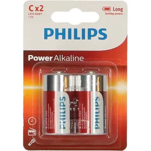 Comparateur de prix : Pack de 2 piles Philips Power Alkaline C LR14