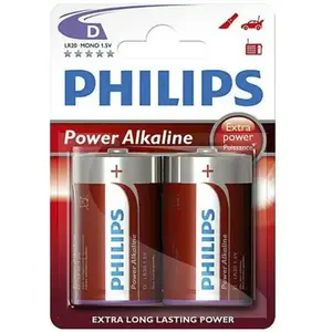 Pile Alkaline Philips D - Lr20 1,5v (EMBALLAGE 2 Piles) Ø34,2x61,5mm pas cher