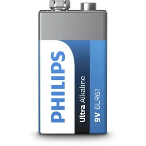 Comparateur de prix : PHILIPS 6LR61E1B/10 - Ultra Alkaline Batterie - 9 V - Bleu