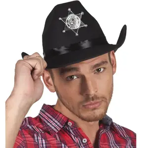 RueDeLaFete Chapeau feutre de Sheriff adulte pas cher