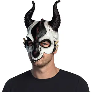 Comparateur de prix : Demi-masque Latex : Dragon Tête de mort